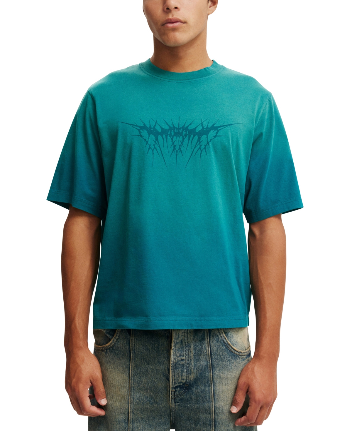 COTTON ON MEN'S CROPPED FIT GRAPHIC T-SHIRT 
