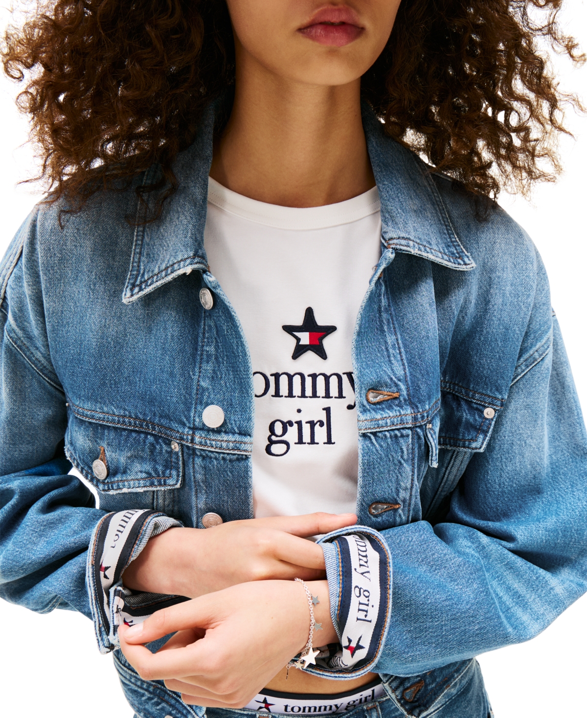 Tommy Jeans Tommy Girl Women's Oversized Cropped Trucker Jacket