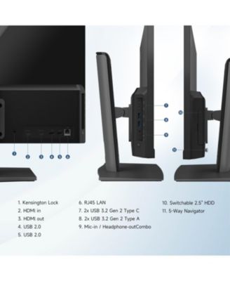 Modern AM242TP 1M-1098US 23.8" Full HD All-In-One Touchscreen Desktop Computer, Intel Core 3-100U 1.2GHz, 8GB RAM, 512GB SSD, Windows 11 Pro, Black