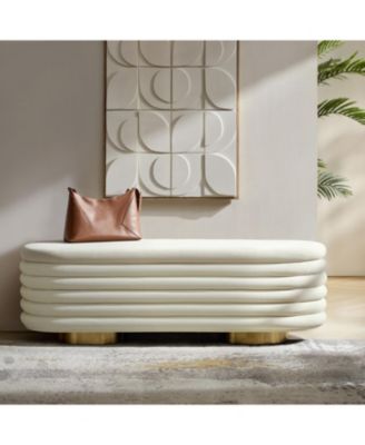 Rupert Bench with Gold-finished Metal Legs