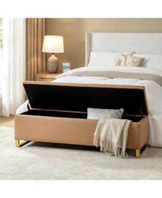 Flora Modern 60" Wide Storage Bench with Two Ottomans