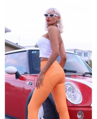 Women's Faux Leather High-Rise Sculpting Skinny Pants