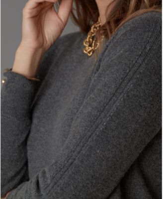 Women's Itch-Free Cashmere Crewneck Sweater with Soft Liner