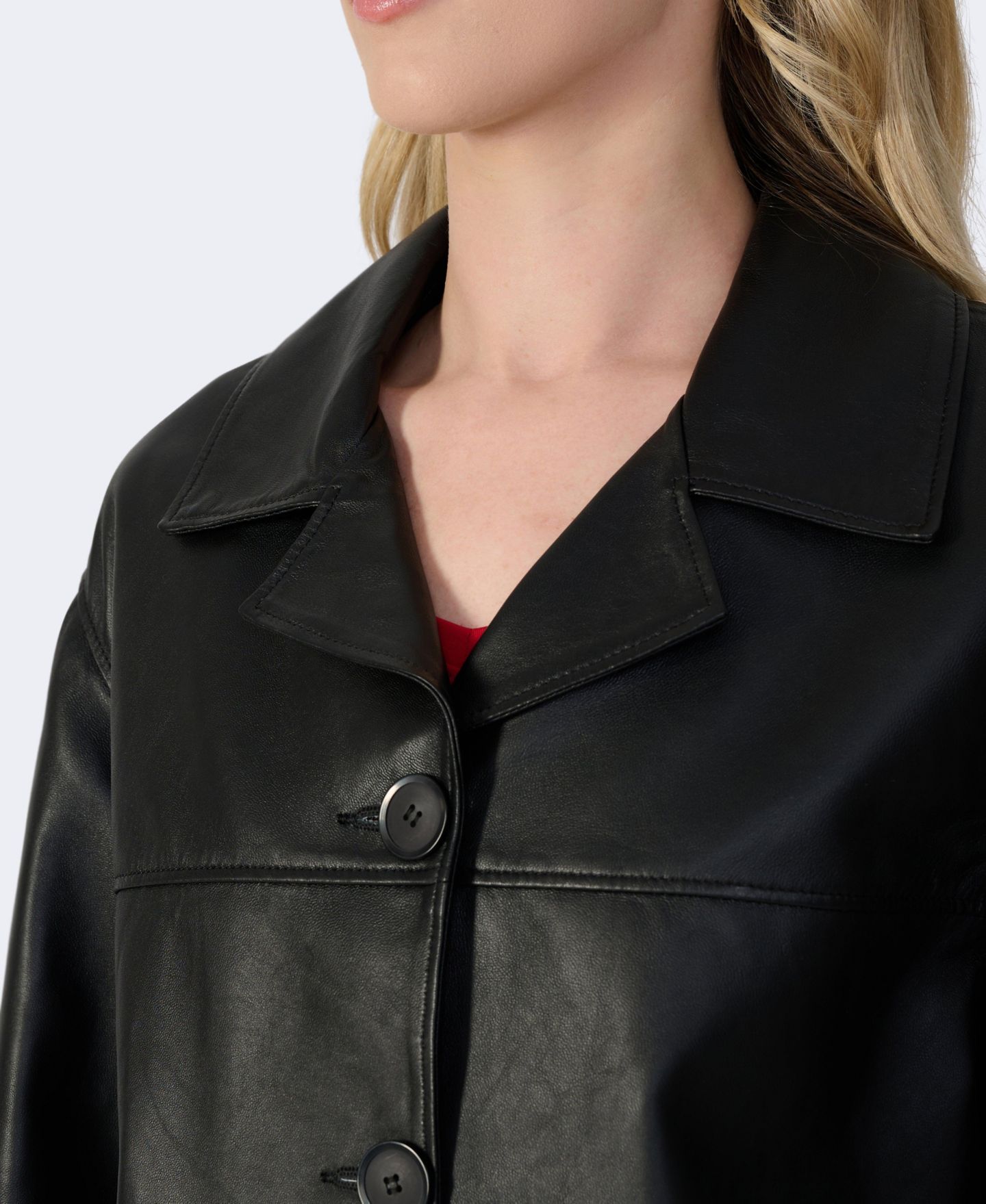 Женская куртка Furniq UK Colette Leather, цвет: Чёрный — фото 3