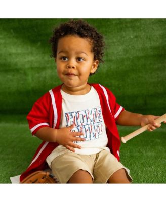 Toddler Boys Home Run Patch Short Sleeve T-Shirt