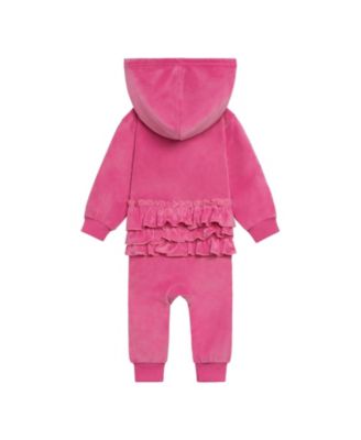 Baby Girls Velour Matching Family Zip Up Hoodie & Pants Outfit Set Adult