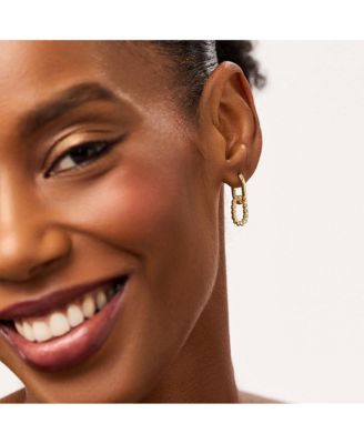 Gold Drop Earrings - Ash Double Mini