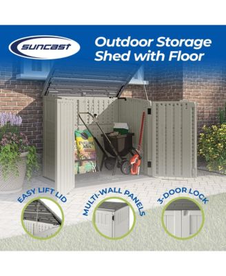 BMS2500 53 x 31.5 x 45.5&amp;quot; Horizontal Resin Outdoor Storage Shed w/ Floor