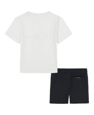 Toddler and Little Boys 2-Piece Classic Logo T-Shirt and Tech Woven Shorts Set
