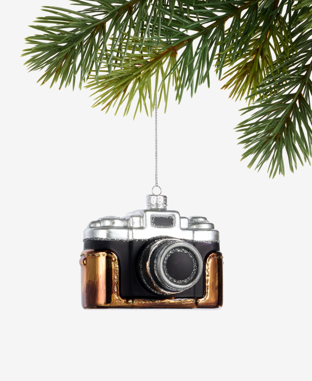 Holiday Lane Eclectic Charm Glass Camera Ornament. Macy's Exclusive In Transparent