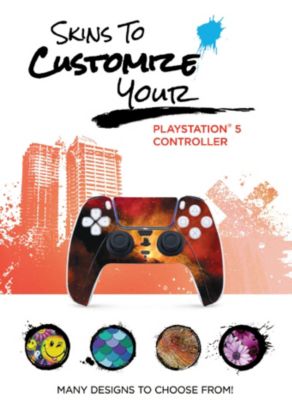 PlayStation 5 DualSense Wireless Controller with MightySkins Custom Decal Skin Voucher - Chroma Pearl