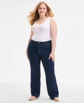 Jones New York - Plus Size Lexington High-Rise Slim Bootcut Jeans