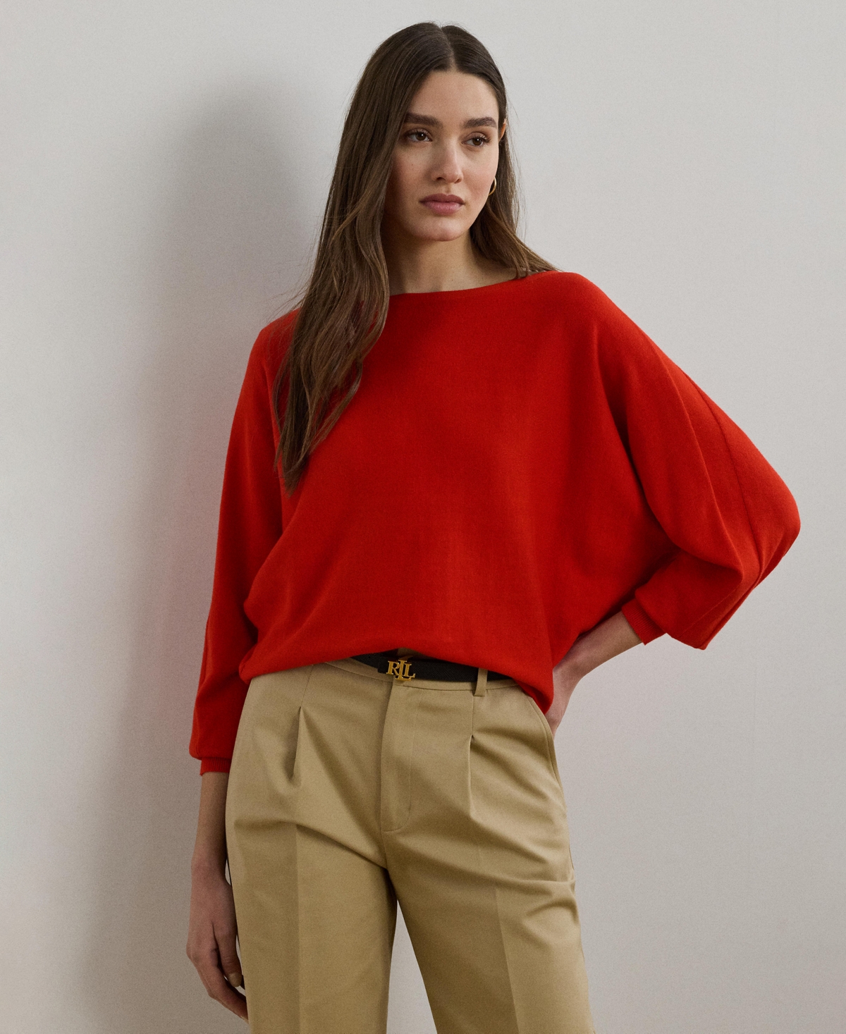 Ralph Lauren Women's Cotton-blend Dolman-sleeve Sweater