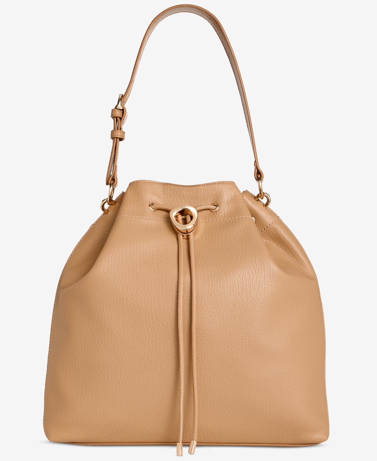 Tylaa Drawstring Shoulder Bag, Exclusively at Macy's - English Walnut