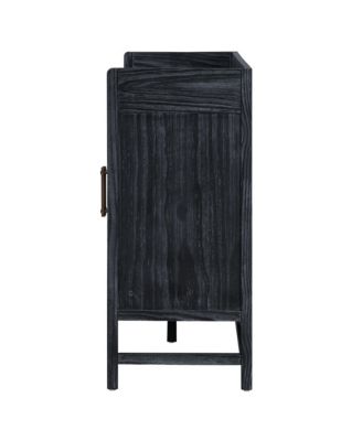 Streamdale Rustic Sideboard with Rattan Doors & Adjustable Shelves