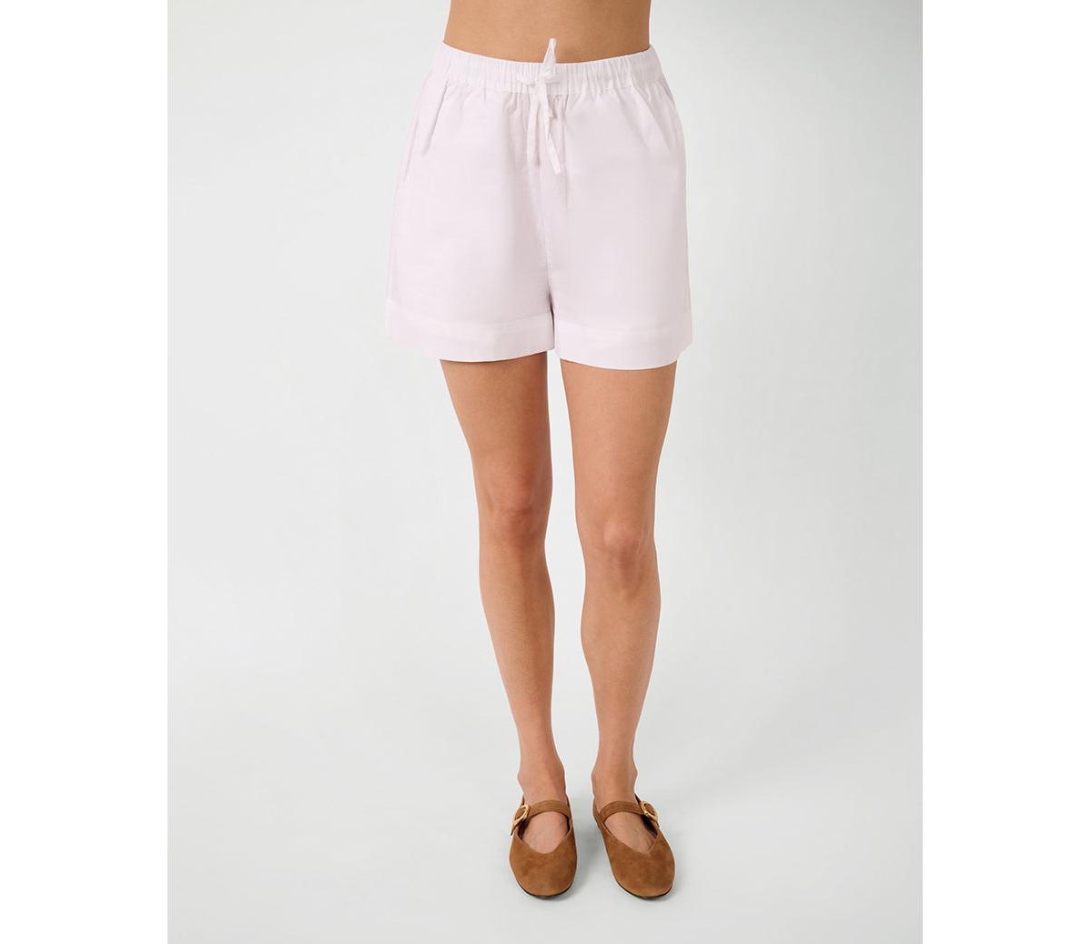 Women's Tie Waist Short - Classic white