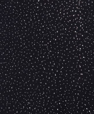 Women's Mock-Neck Dot-Mesh Sleeveless Gown