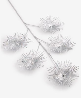 Holiday Lane - Merry Magic Multicolor Glitter Floral Pick Ornament