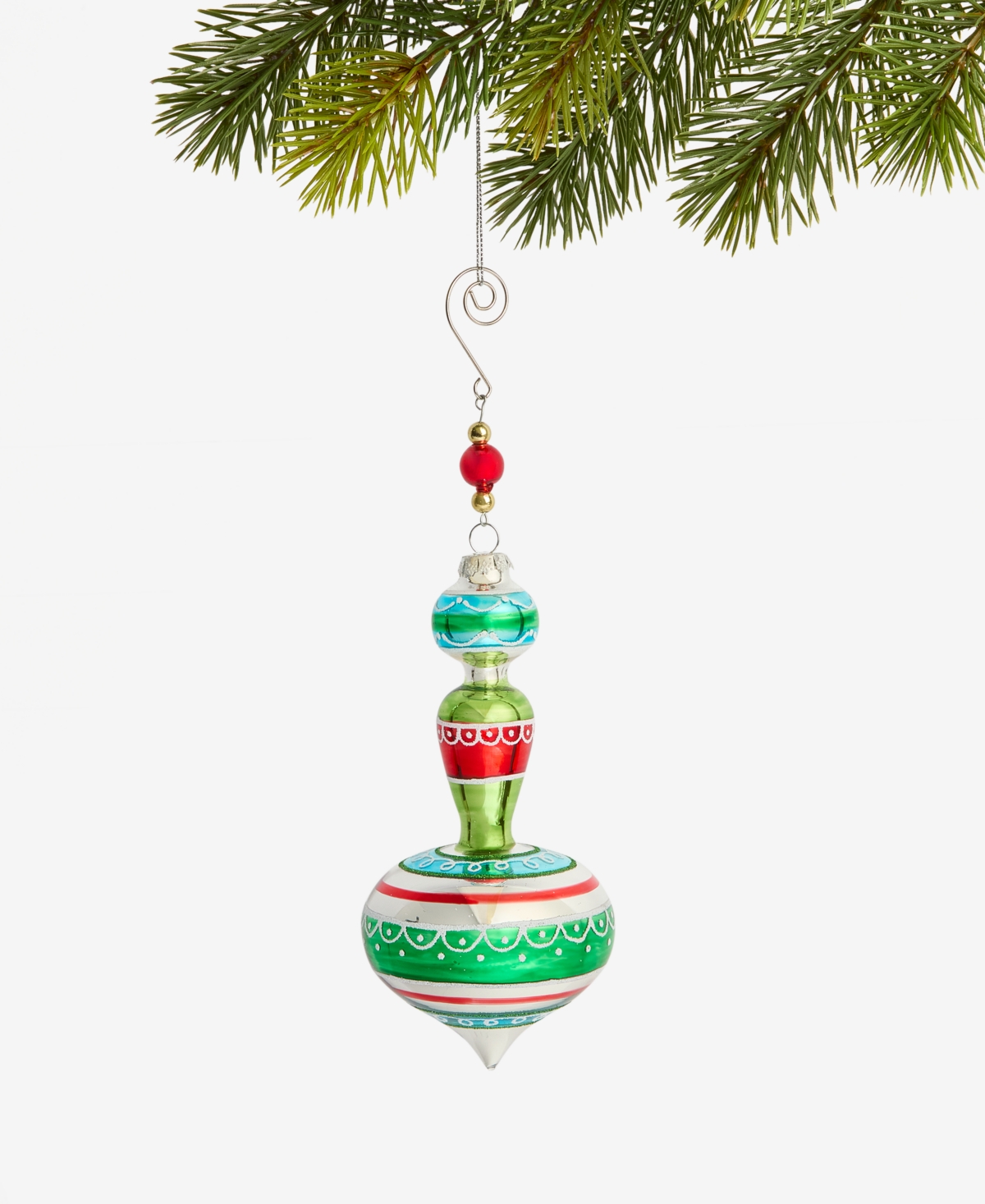 Holiday Lane Merry Magic Glass Finial Ornament, Macy's Exclusive In Transparent