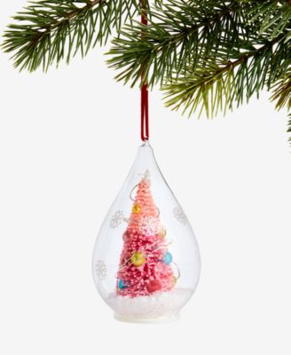 Holiday Lane - Merry Magic Pink Tree in Dome Ornament