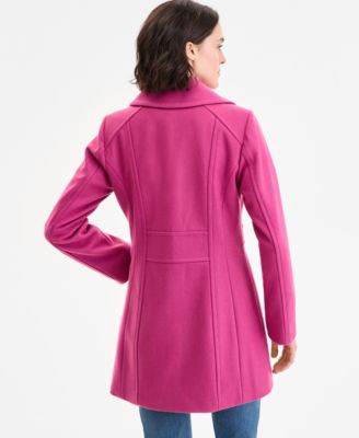 Women's Single-Breasted Notched-Collar Peacoat
