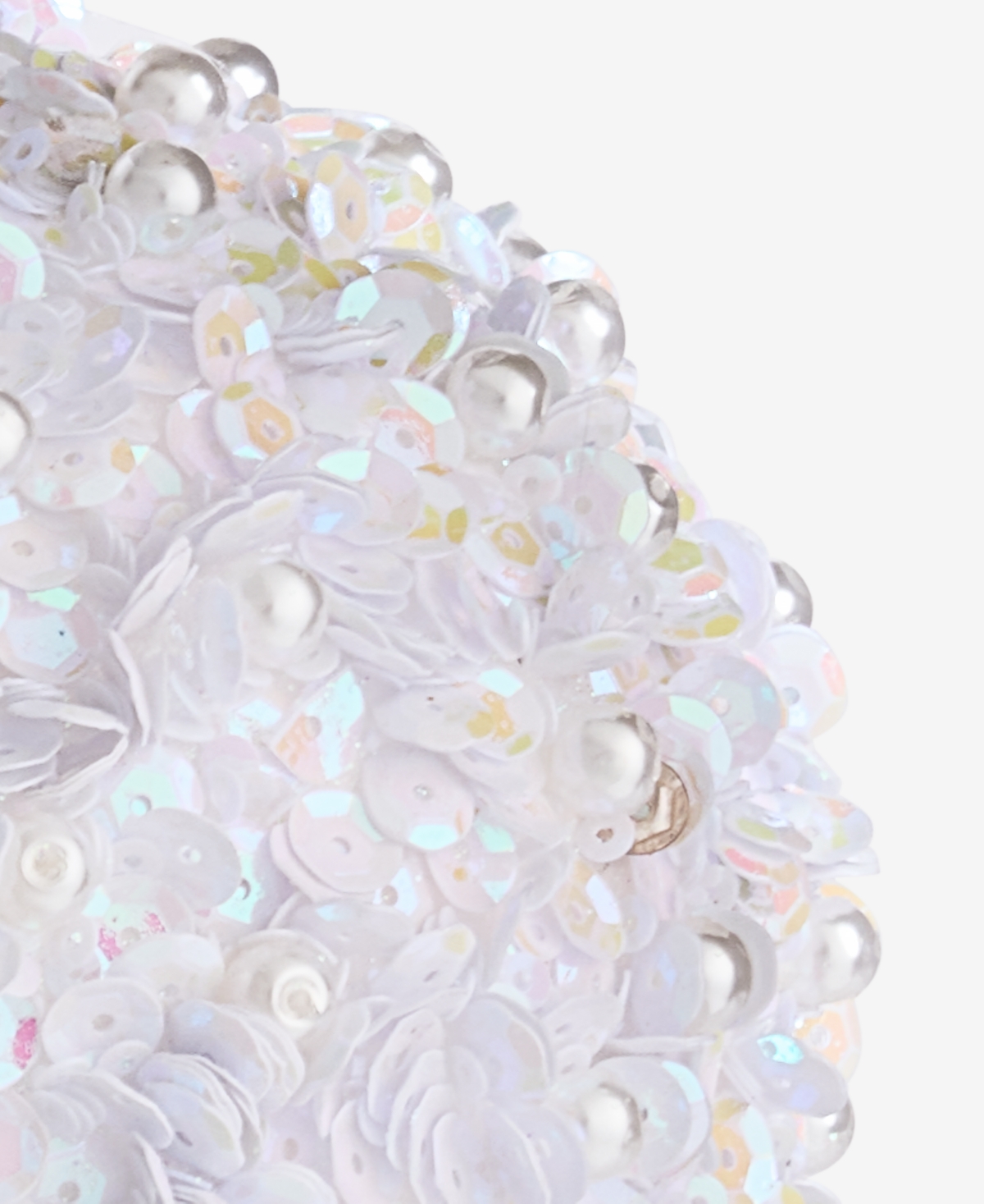 Holiday Lane Pastel Shine White Ball Ornament, Macy's Exclusive In Transparent