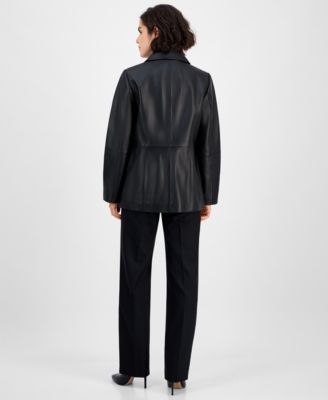 Women's Zip-Front Leather Jacket