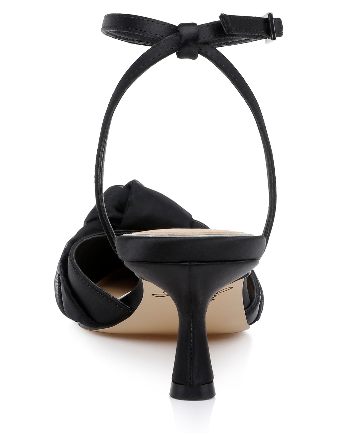 Женские туфли Jewel Badgley Mischka Favor Evening Knot Pumps, цвет: Чёрный атласный — фото 3