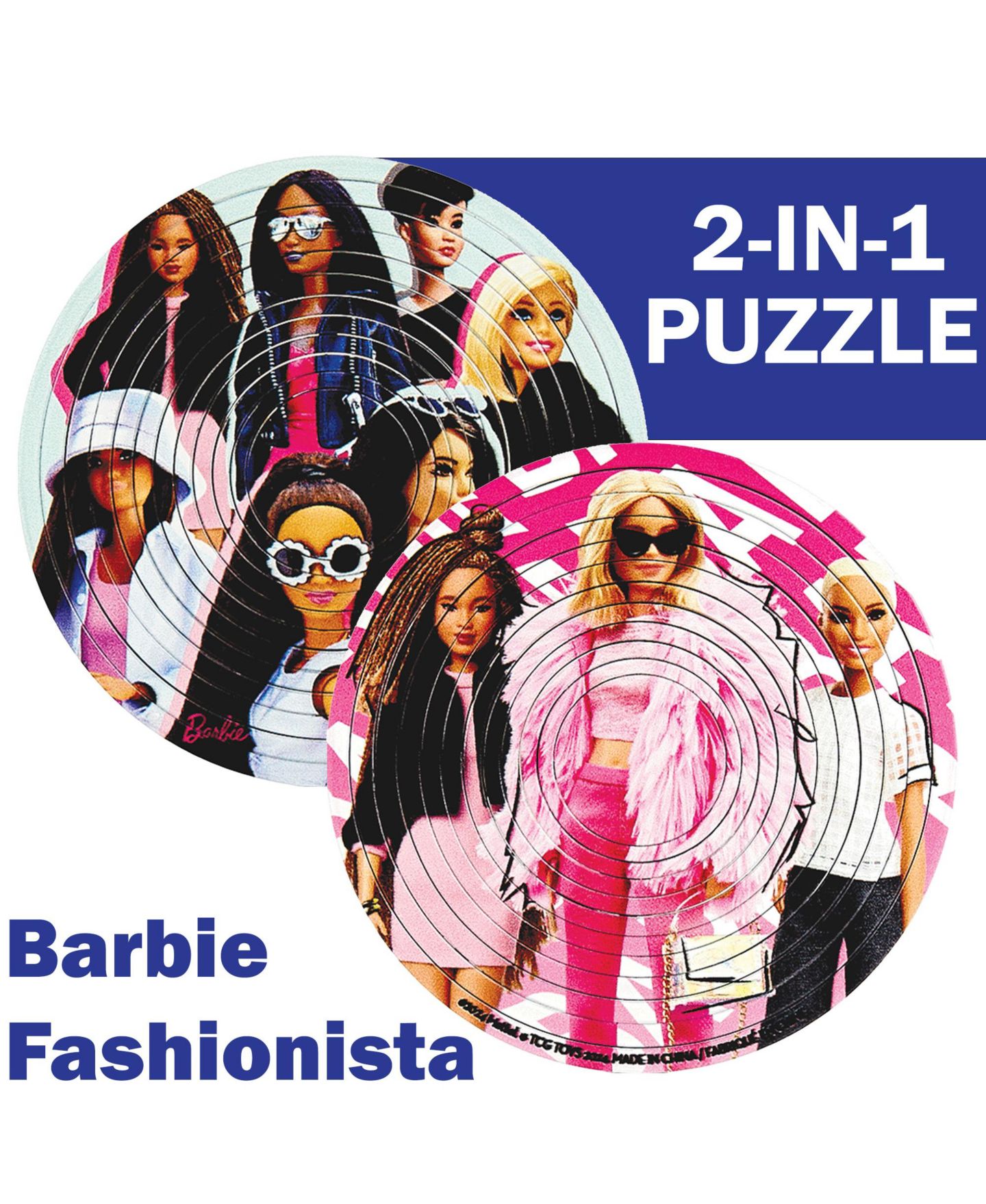 Детские игрушки Spinflip Barbie Fashionista Double-Sided 12-Ring Spin Flip Puzzle, Ages 8+ — фото 7