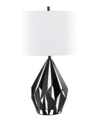 28" Metal Geome Tri Contemporary Table Lamp, Set of 2