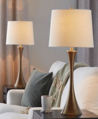 29" Metal Lenuxe Contemporary Table Lamp, Set of 2