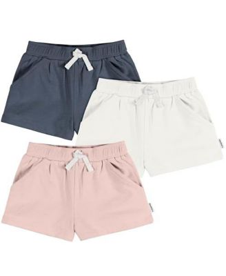 Toddler Girls Knit Shorts, 3-Pack
