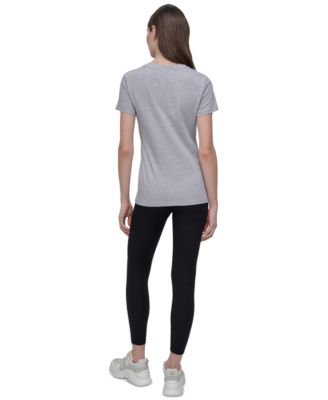 Women's Cotton-Blend Rhinestone-Logo T-Shirt