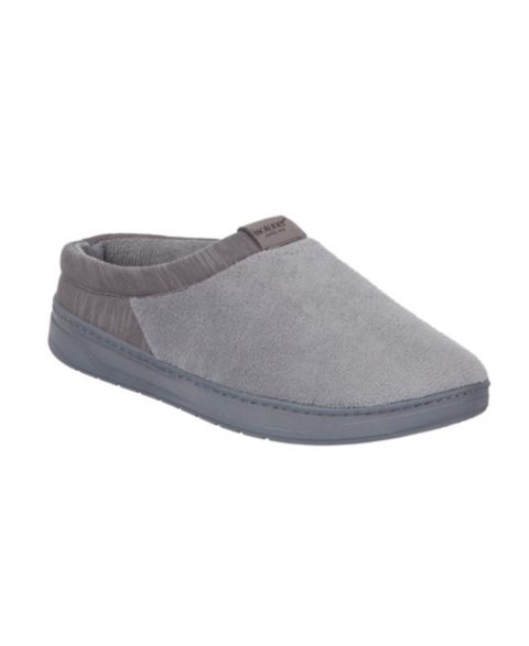 Мужские сабо Isotoner Microterry Jake Clog Slippers, цвет: Пепельный