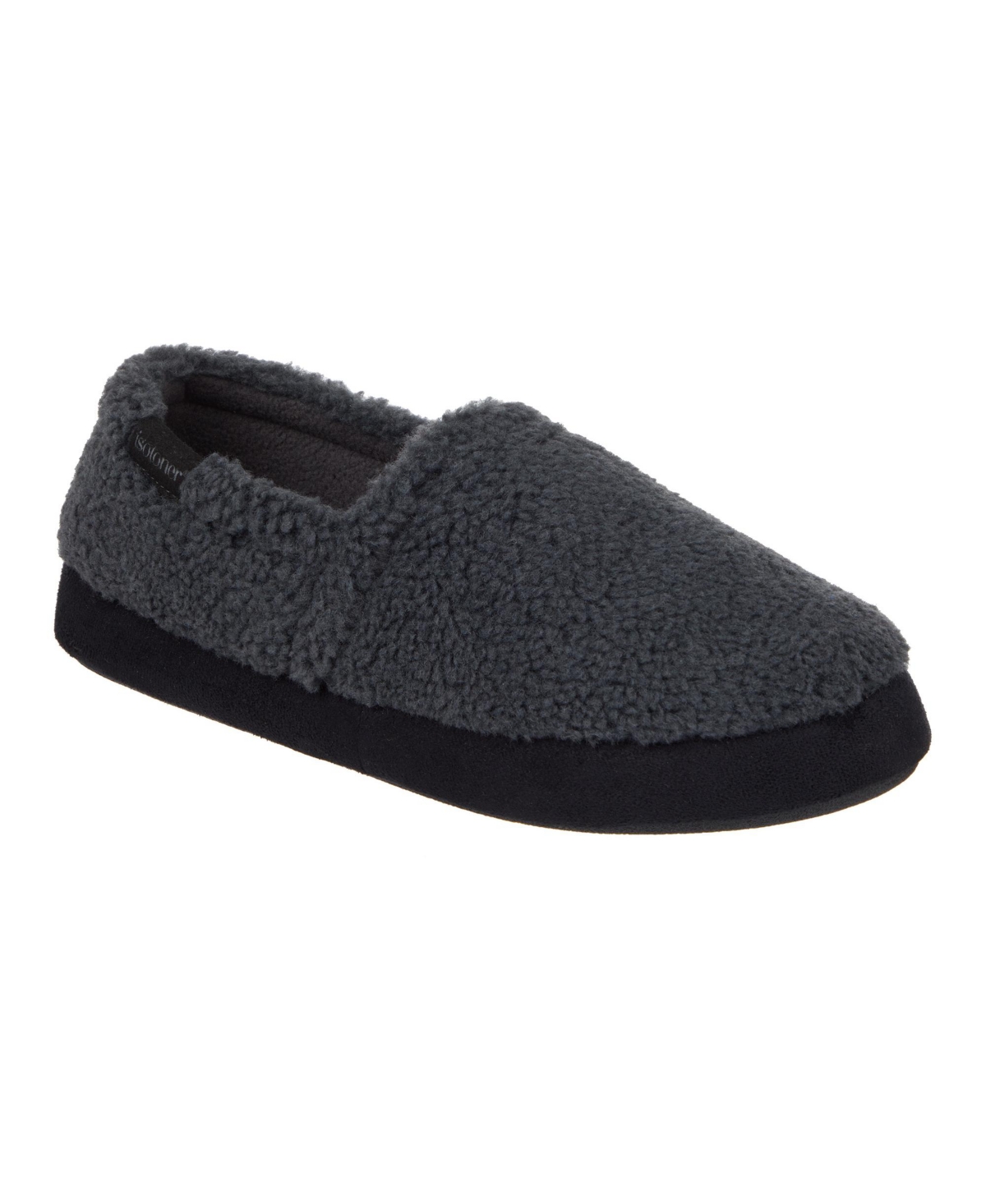 Men's Berber Closed Back Slippers - Gray
