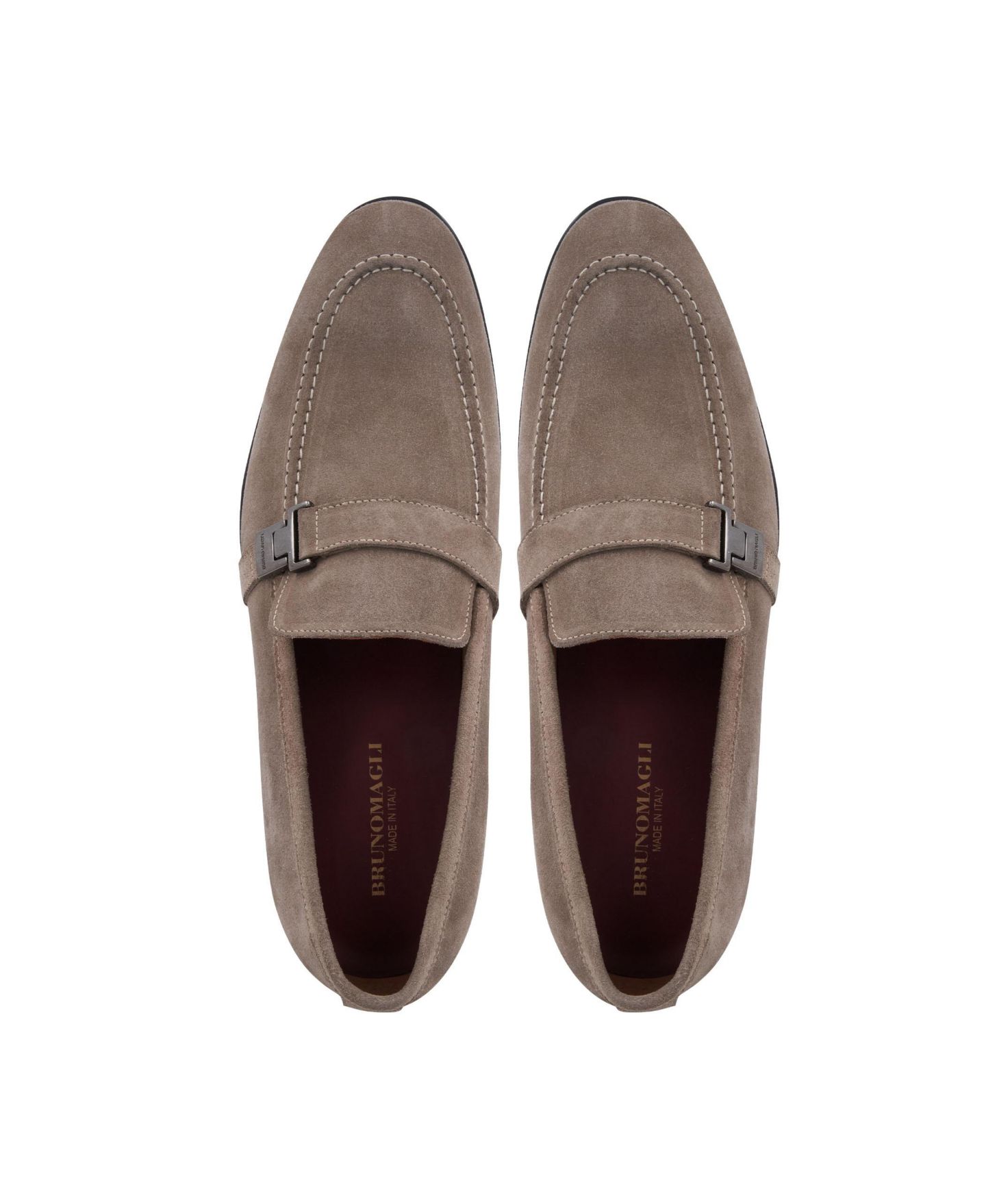 Мужские туфли Bruno Magli Arlo Slip On, цвет: Слоновая кость замшевый — фото 4