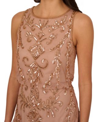 Women's Boat-Neck Embellished Sheath Dress