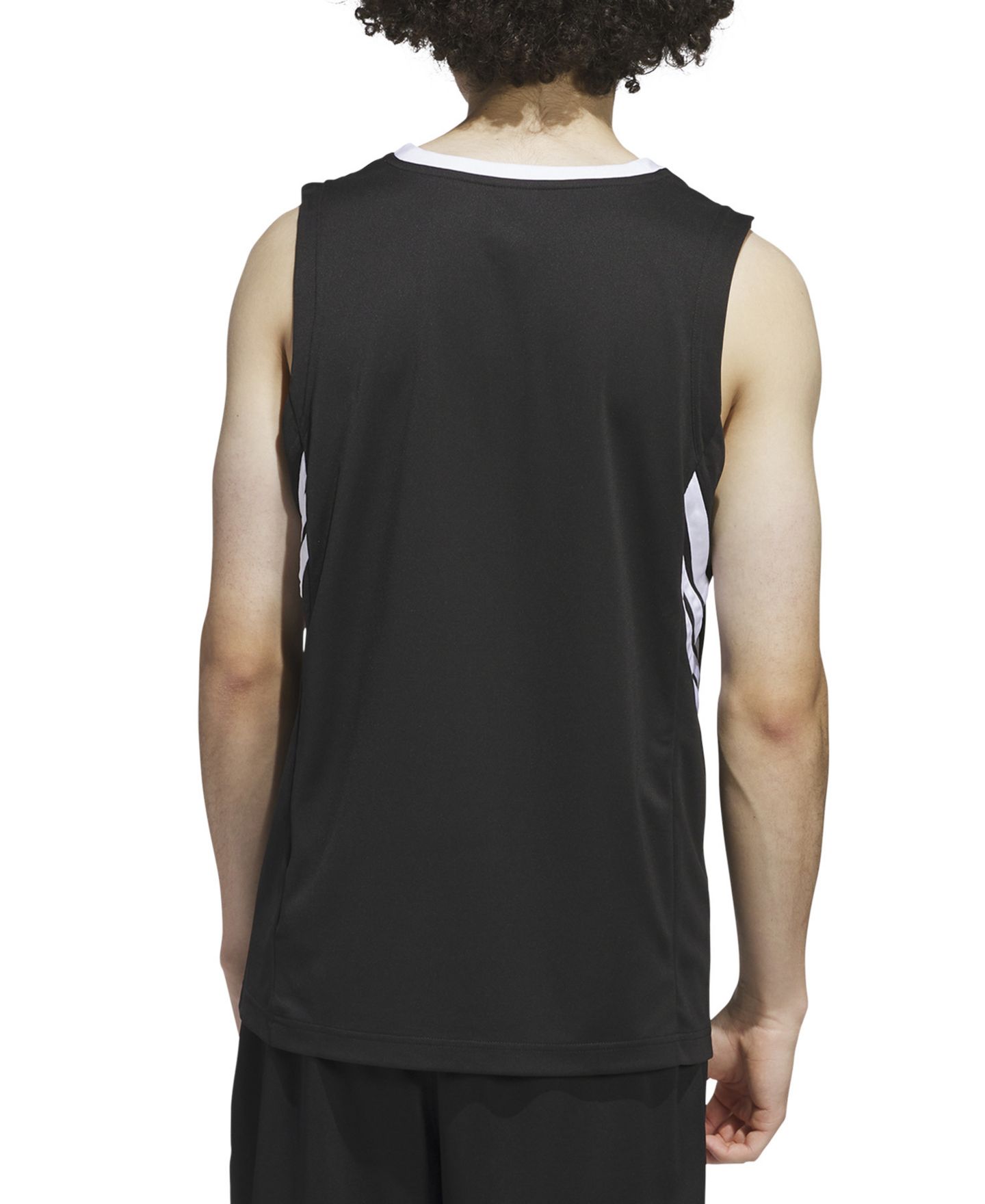 Мужской топ adidas Basketball Logo Graphic, цвет: Чёрный / Белый — фото 3