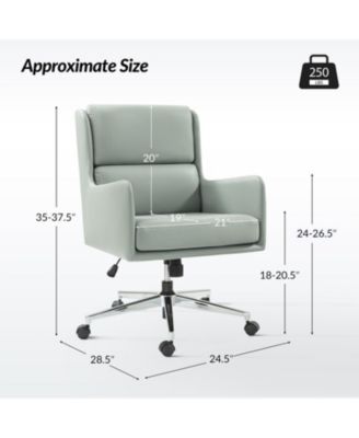 Zaysean Modern Faux Leather Tilting Executive Office Chair