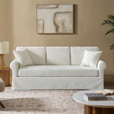 Israel Traditional Slipcovered Sofa with Solid Leg