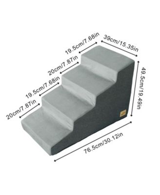 4-Step Non-Slip Sponge Dog Stairs for Small Dogs