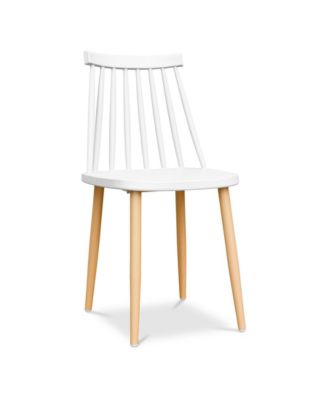 Durable Windsor Back Dining Chair Metal and Plastic Design for Everyday Use