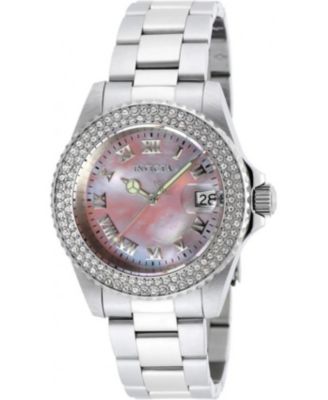 Women's 19874 Angel Quartz 3 Hand Light Pink Dial Watch