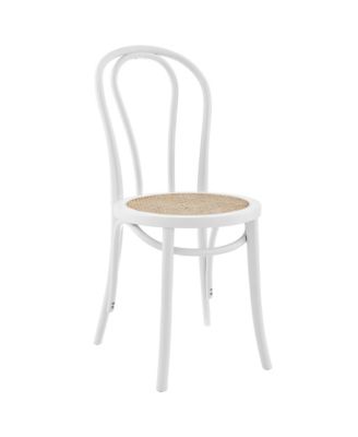 Set of 2 Cane Dining Side Chairs with Vintage Look for Home Decor