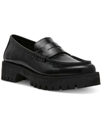Steve Madden - Women's Langsten Lug-Sole Tailored Loafer Flats