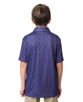 Boys Pin Flags Printed Performance Polo