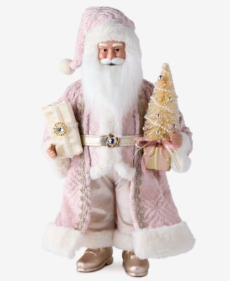 Holiday Lane - Opulence Caucasian Santa With Gold Gifts