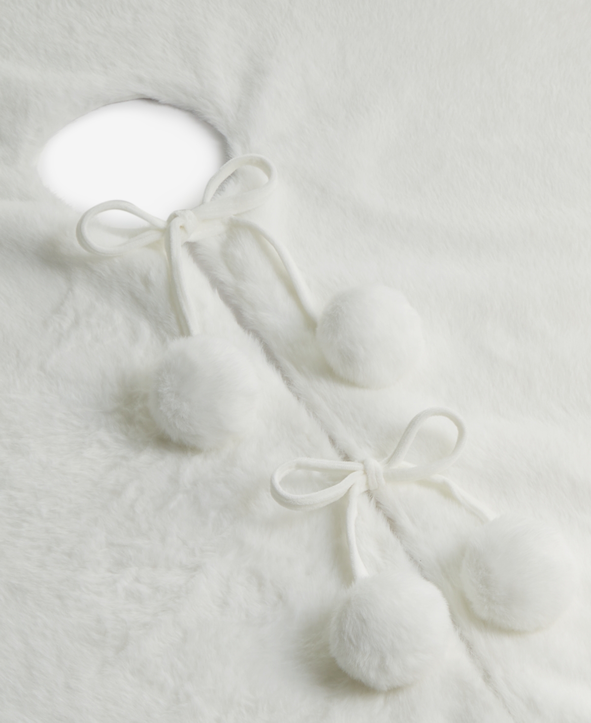 Holiday Lane Opulence Fuzzy White Tree Skirt, Macy's Exclusive