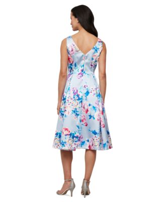 Women's V-Neck Sleeveless Mikado Dress 