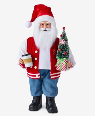 Holiday Lane - Whimsy Caucasian Varsity Jacket Santa